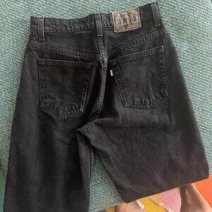 Vintage Levi's Loose Fit, Silver Tab, Size 3/4 jeans for women- Black